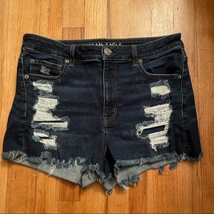 American Eagle Stretch Denim High Waisted Short Short Size 12